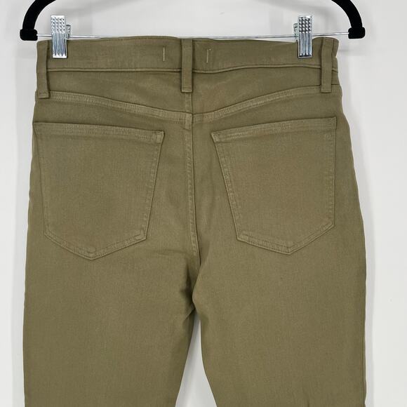 Madewell Kick Out Crop Jeans Coated Edition Distant Surplus Green Size 28 NWT - Picture 10 of 13